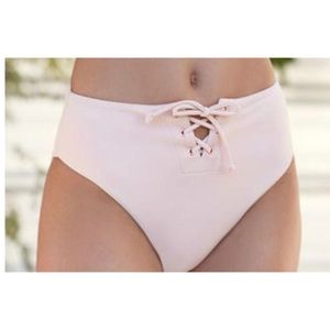 NWOT LA HEARTS HIGH WAIST LACE UP BIKINI BOTTOM